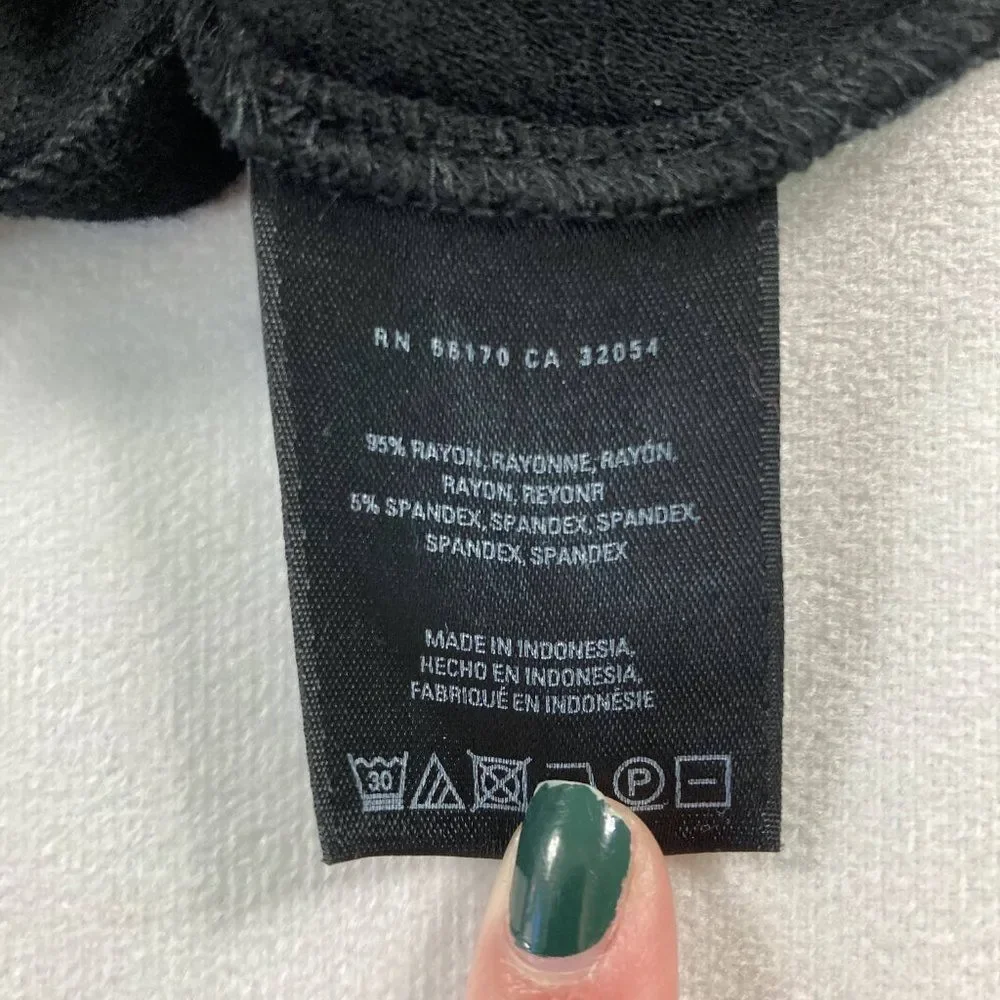 Anthropologie Deletta Black Sleeveless V-Neck Crossover Mini Wrap Blouse Medium - Picture 5 of 7